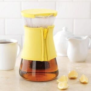 Pampered Chef Yellow Glass Tea Or Water Infusion Carafe Pitcher